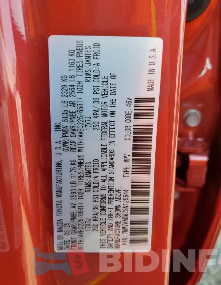 7MMVAABW7SN129644 Photo# 14