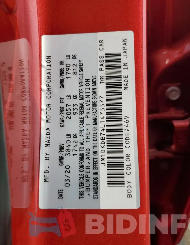 JM1DKDB74L1473377 Photo# 12