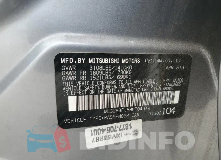 ML32F3FJ6HHF04919 Photo# 12