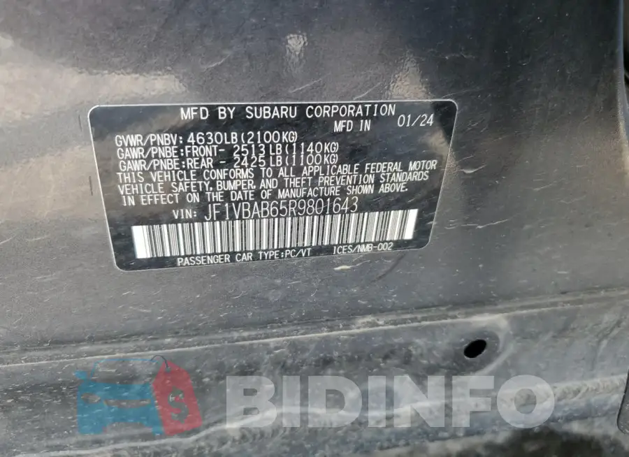 JF1VBAB65R9801643 Photo# 13