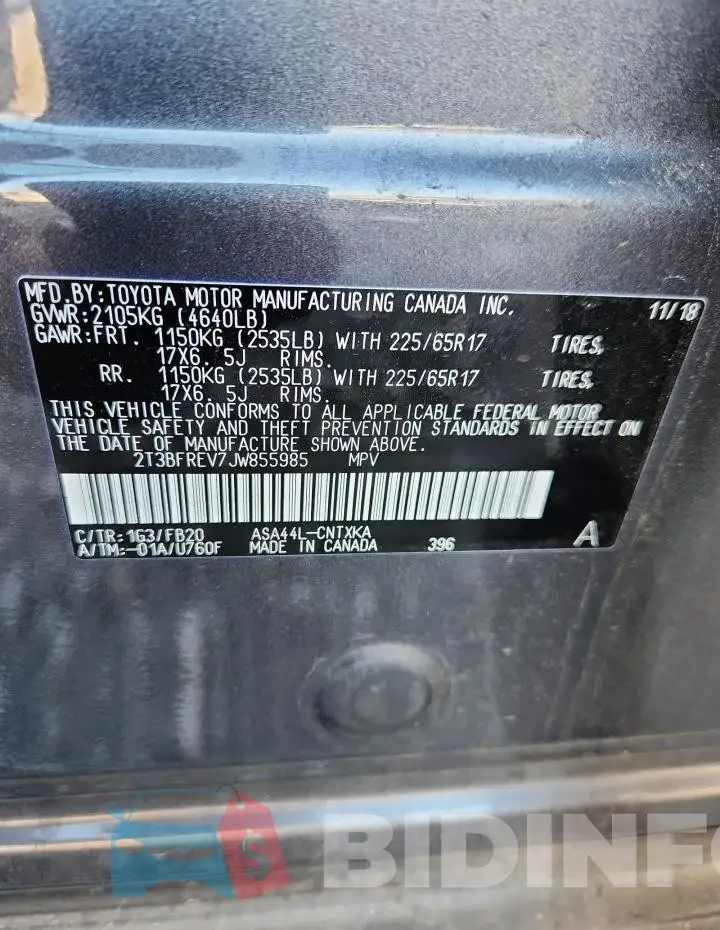 2T3BFREV7JW855985 Photo# 12