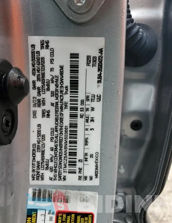 3TMCZ5AN2NM505441 Photo# 12