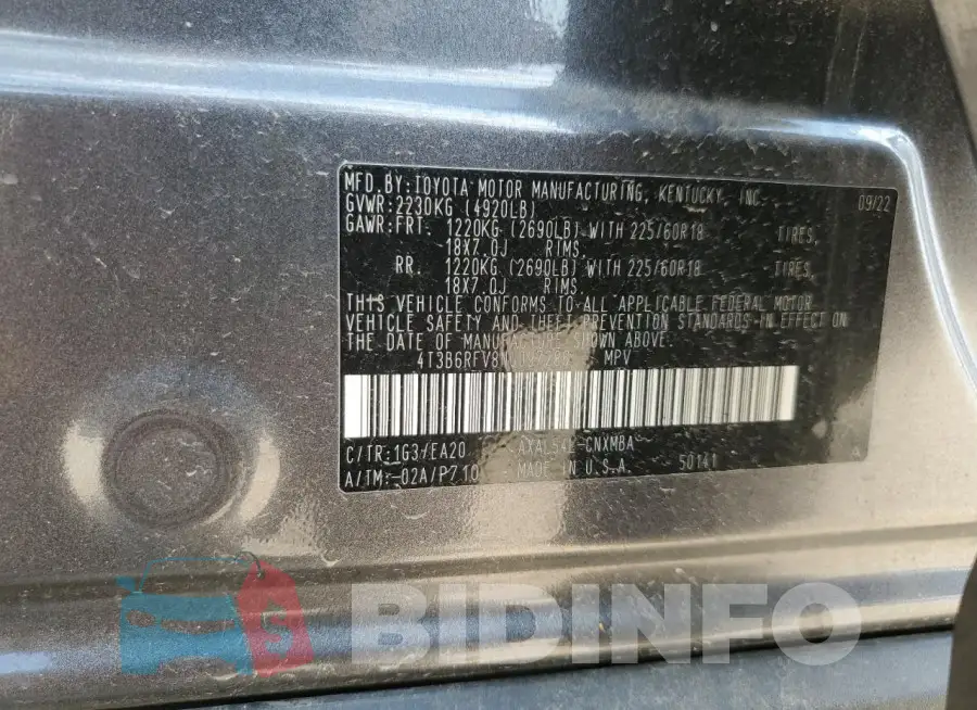 4T3B6RFV8NU097286 Photo# 13