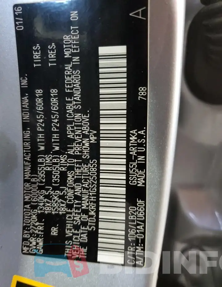 5TDJKRFH1GS250855 Photo# 13