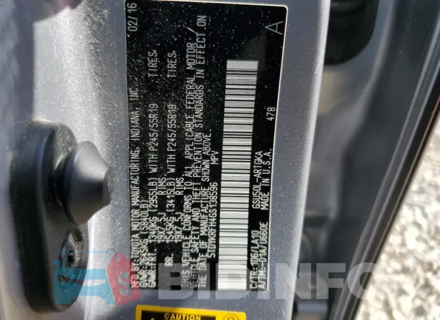 5TDYKRFH4GS138596 Photo# 13