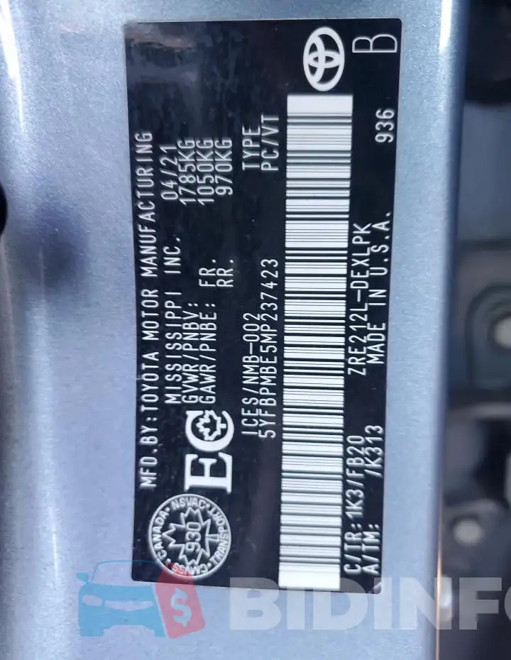 5YFBPMBE5MP237423 Photo# 13