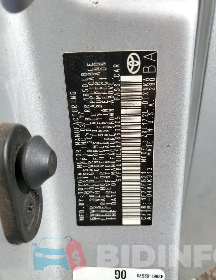 5YFBURHE5HP660005 Photo# 12