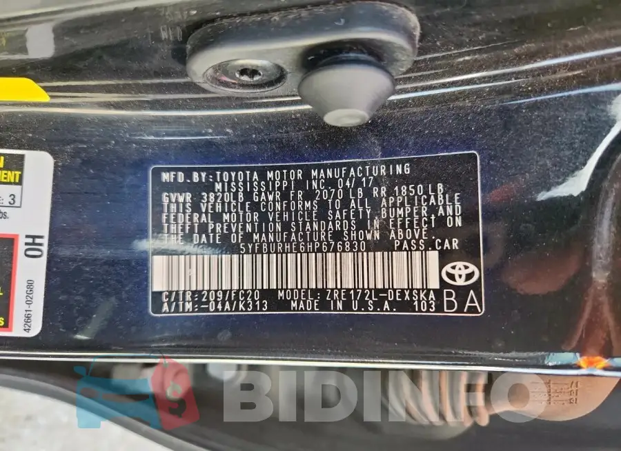 5YFBURHE6HP676830 Photo# 12