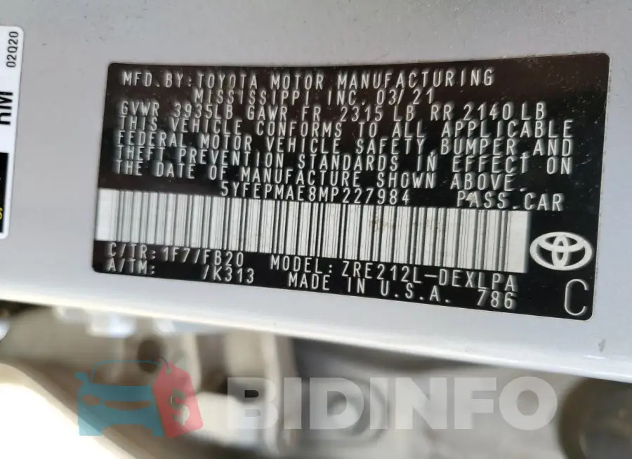 5YFEPMAE8MP227984 Photo# 12