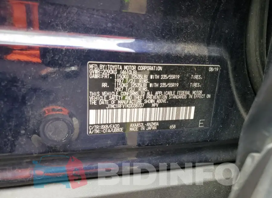 JTMC1RFV1KD038737 Photo# 13