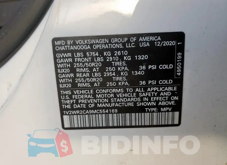 1V2WR2CA9MC554169 Photo# 13