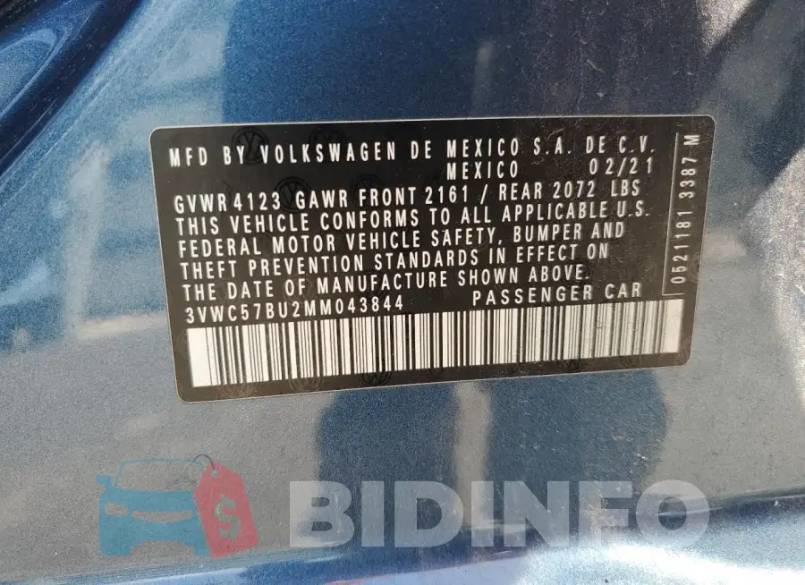 3VWC57BU2MM043844 Photo# 12