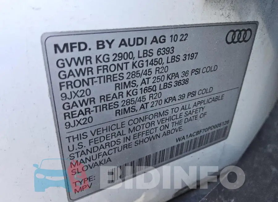 WA1ACBF70PD005126 Photo# 13
