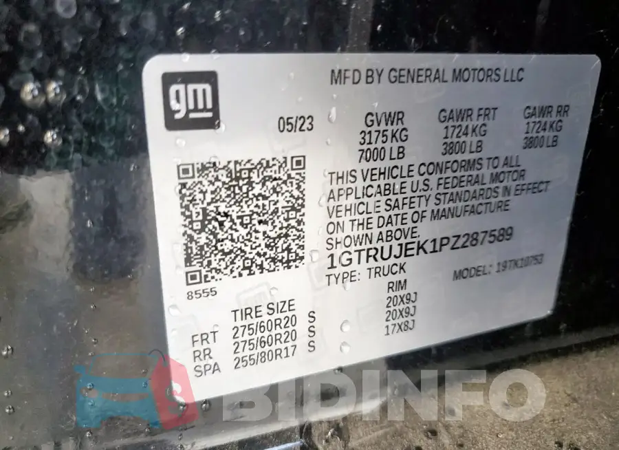1GTRUJEK1PZ287589 Photo# 13