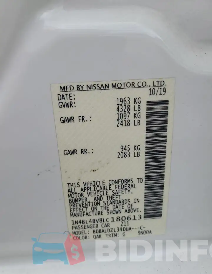 1N4BL4BV8LC180613 Photo# 13