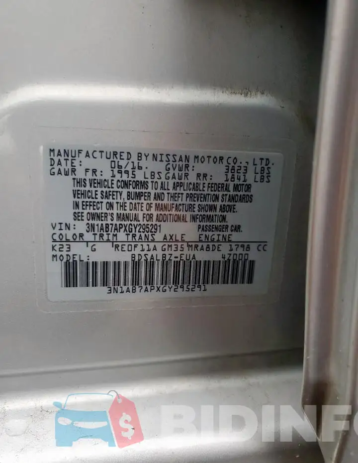 3N1AB7APXGY295291 Photo# 12