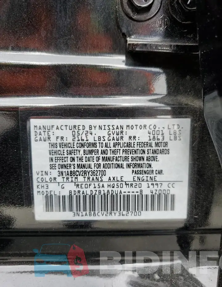 3N1AB8CV2RY362700 Photo# 12
