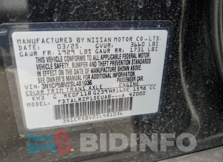 3N1CP5BV2SL481036 Photo# 13
