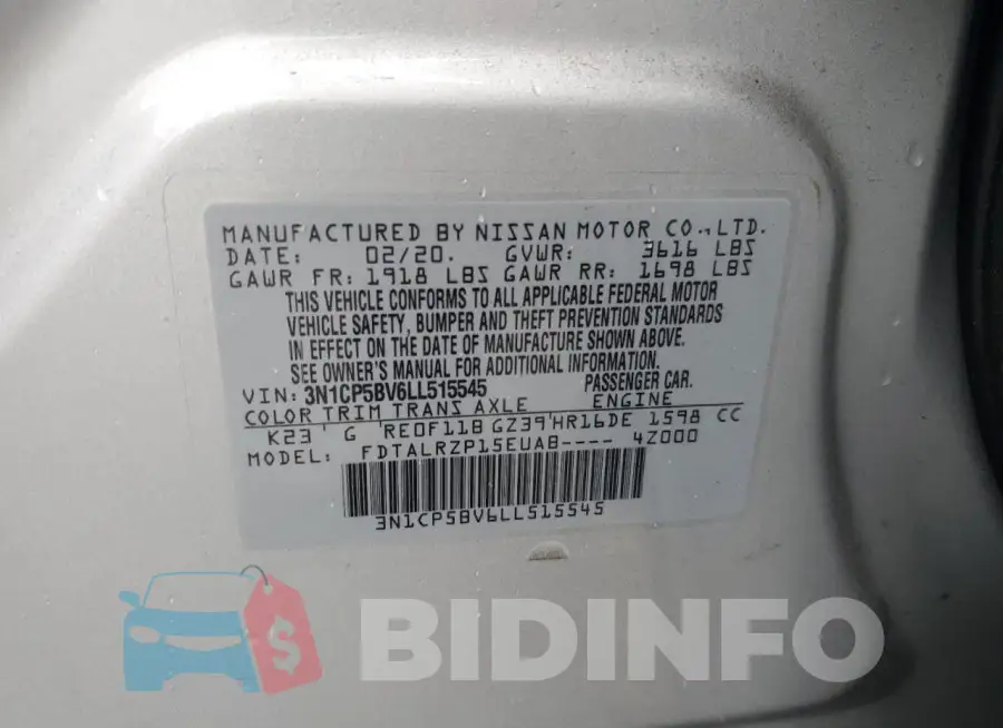 3N1CP5BV6LL515545 Photo# 13