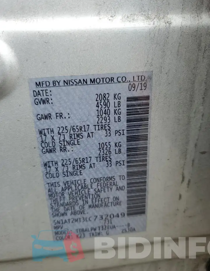 5N1AT2MT3LC732049 Photo# 14