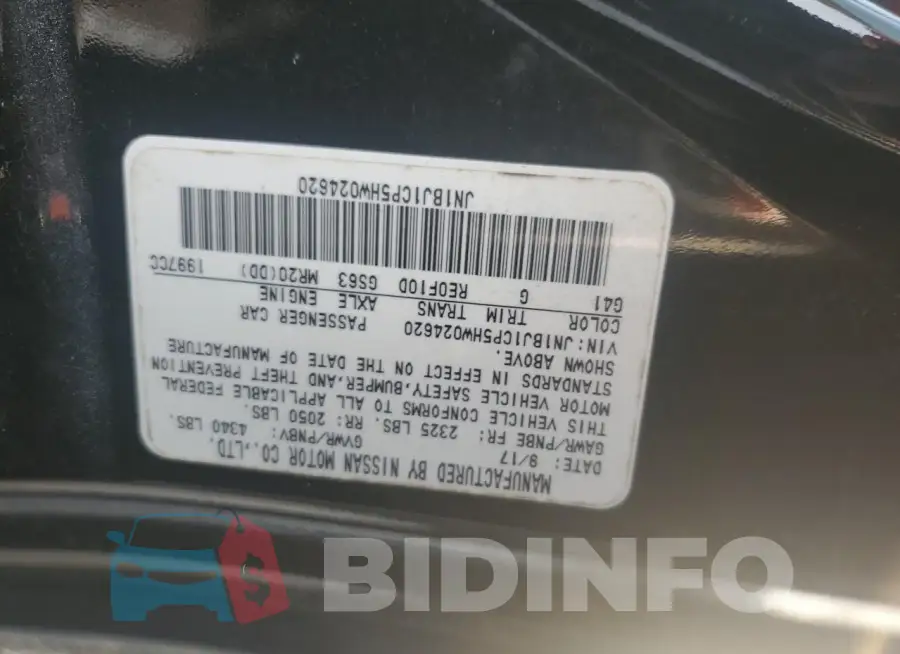 JN1BJ1CP5HW024620 Photo# 13