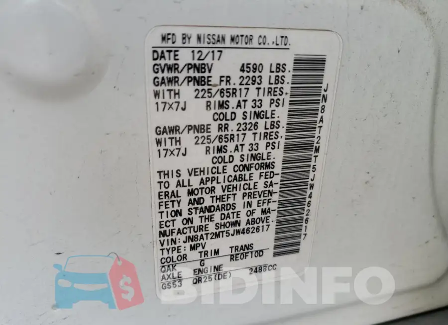 JN8AT2MT5JW462617 Photo# 13