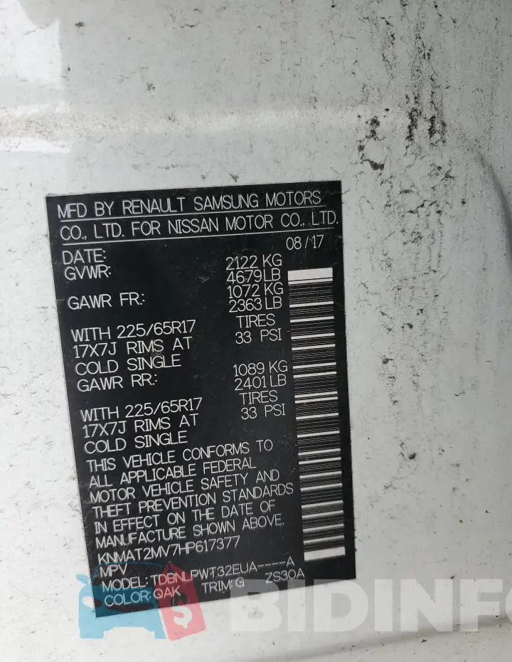 KNMAT2MV7HP617377 Photo# 13