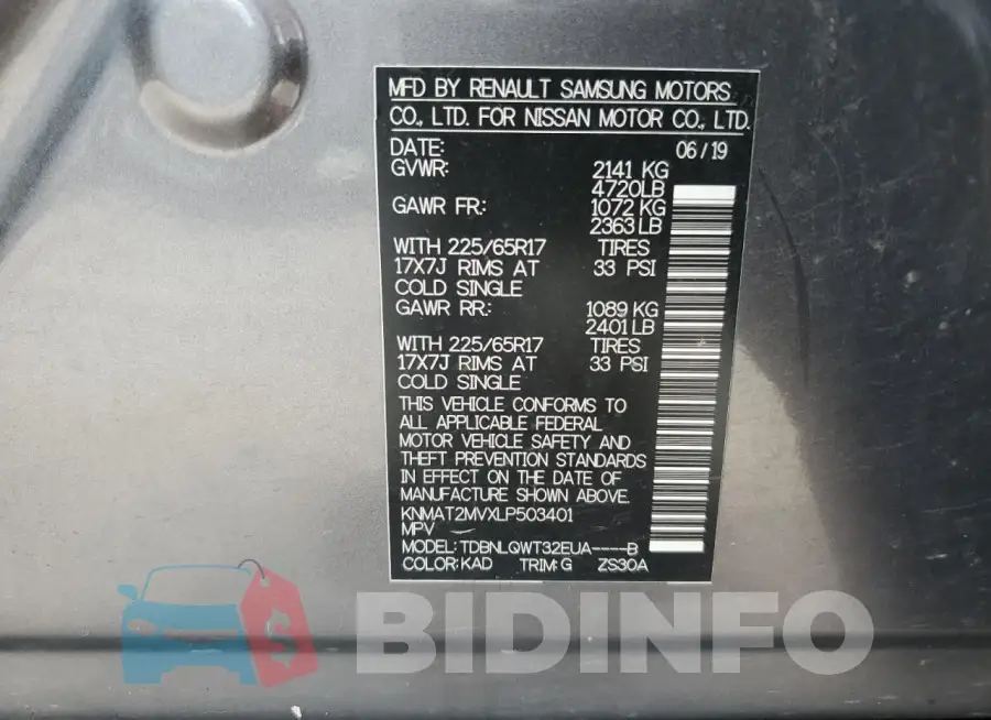 KNMAT2MVXLP503401 Photo# 13