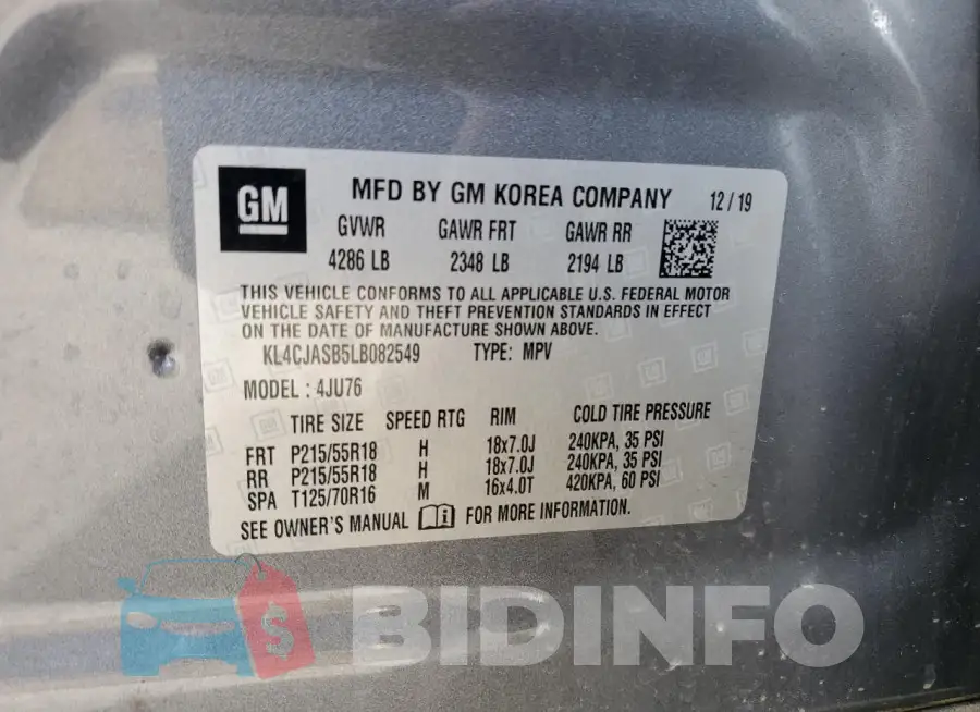 KL4CJASB5LB082549 Photo# 12