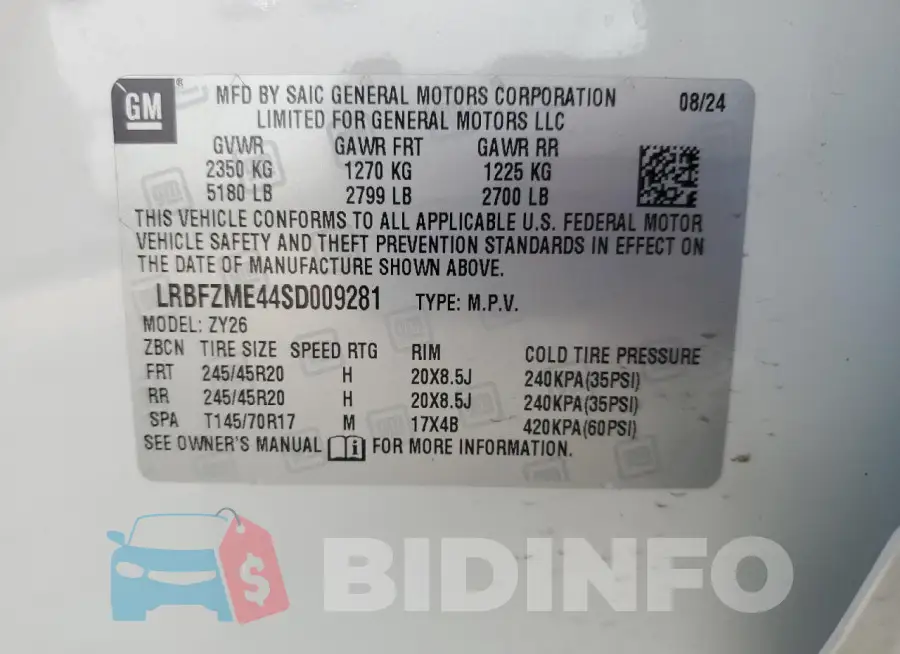 LRBFZME44SD009281 Photo# 12