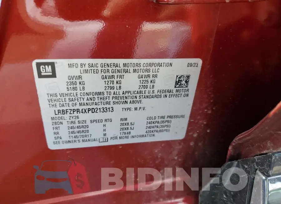 LRBFZPR4XPD213313 Photo# 13