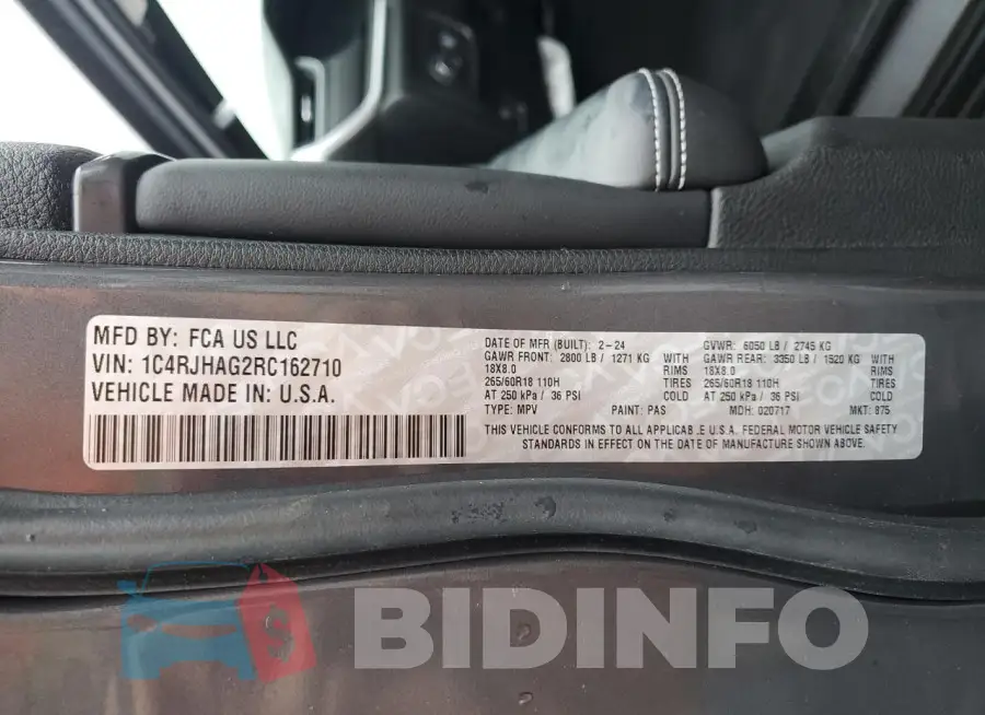 1C4RJHAG2RC162710 Photo# 14