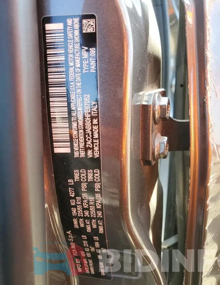 ZACCJABB0HPE67052 Photo# 14