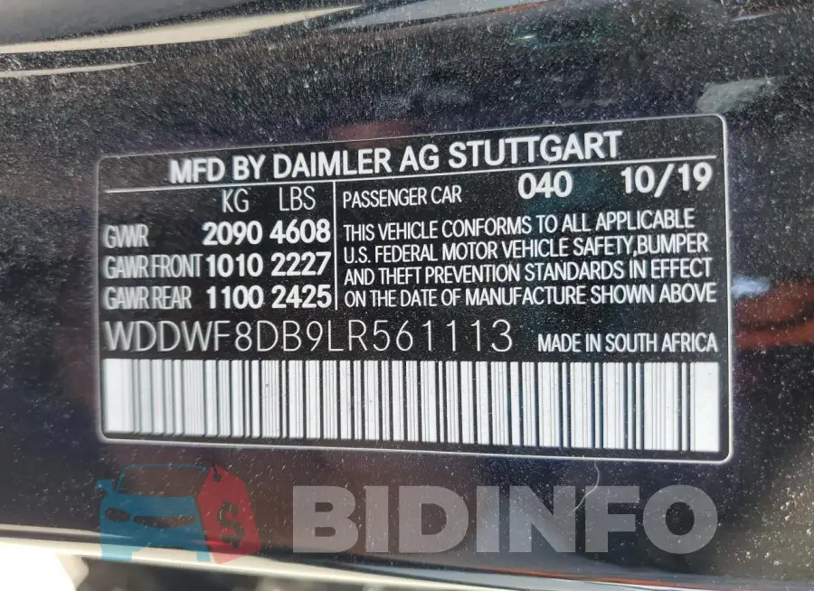 WDDWF8DB9LR561113 Photo# 13