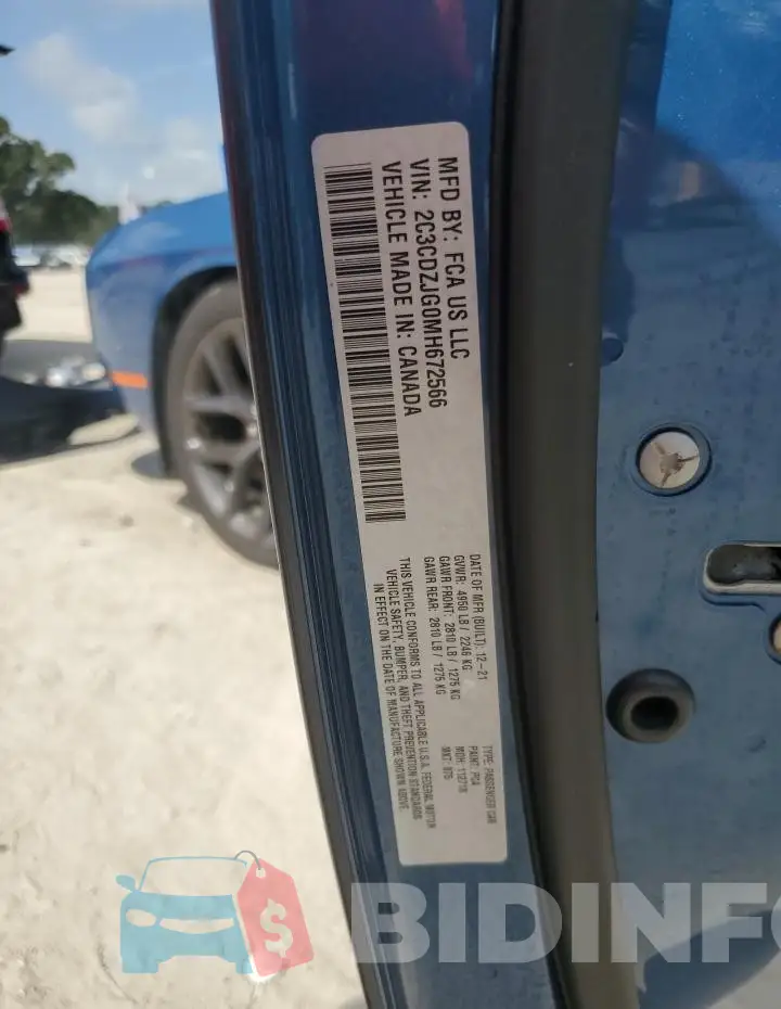 2C3CDZJG0MH672566 Photo# 12