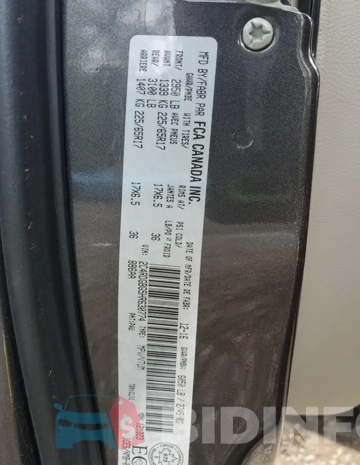 2C4RDGBG5HR630774 Photo# 13
