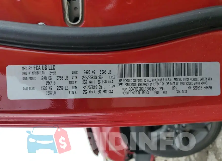 3C4PDCGB0LT201450 Photo# 12