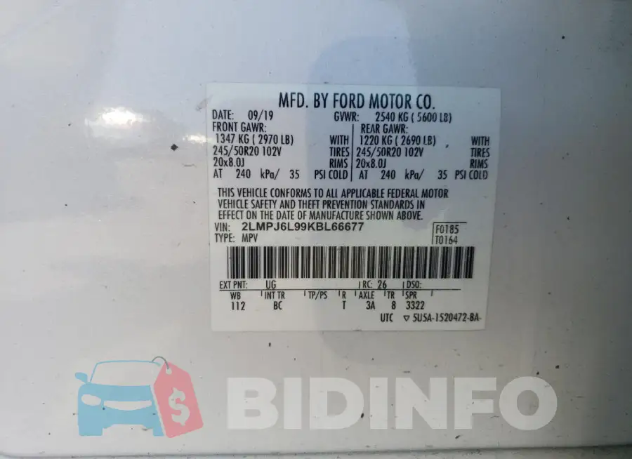 2LMPJ6L99KBL66677 Photo# 14