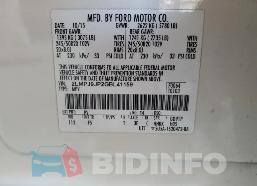 2LMPJ9JP2GBL41159 Photo# 12