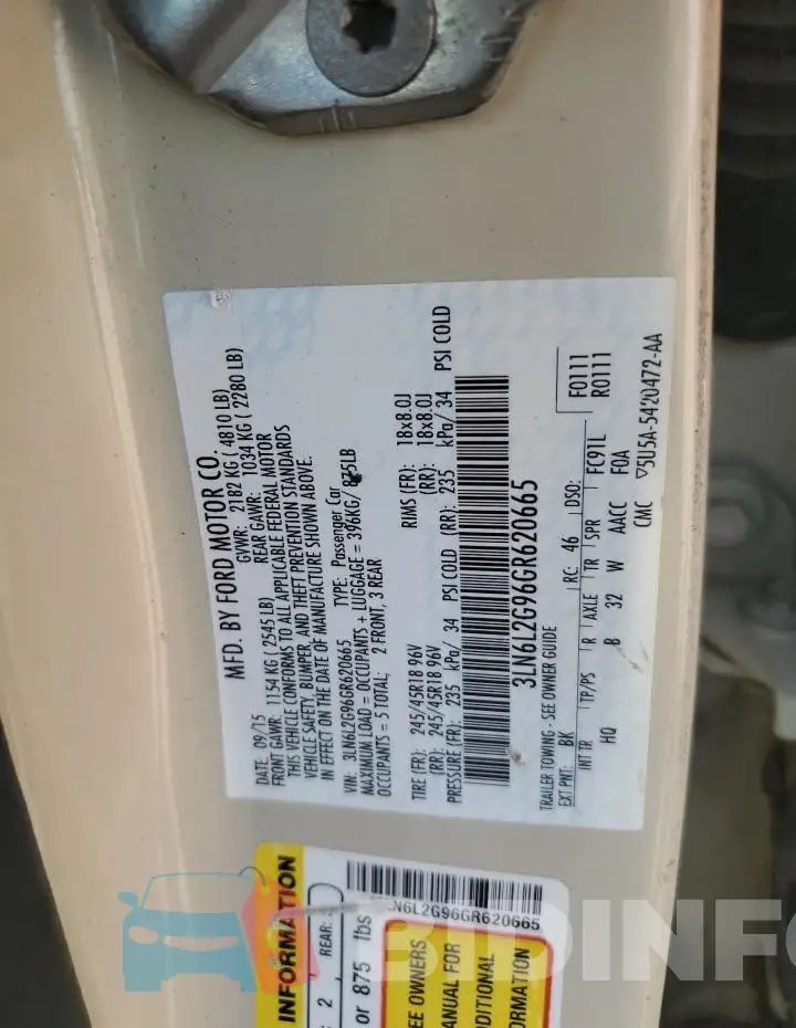 3LN6L2G96GR620665 Photo# 12