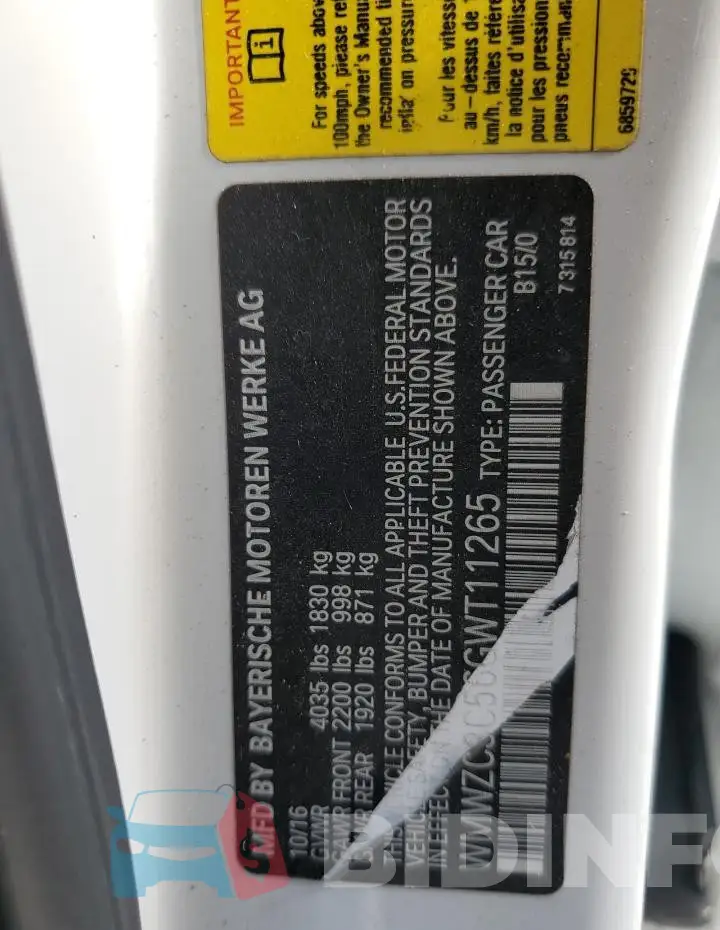 WMWZC3C56GWT11265 Photo# 13