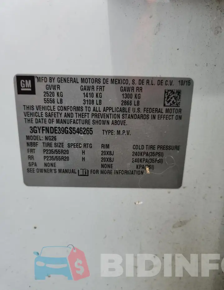 3GYFNDE39GS546265 Photo# 13