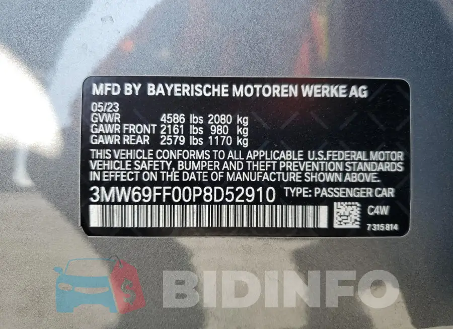 3MW69FF00P8D52910 Photo# 13
