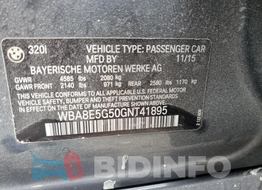 WBA8E5G50GNT41895 Photo# 12
