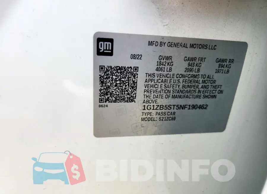 1G1ZB5ST5NF190462 Photo# 12