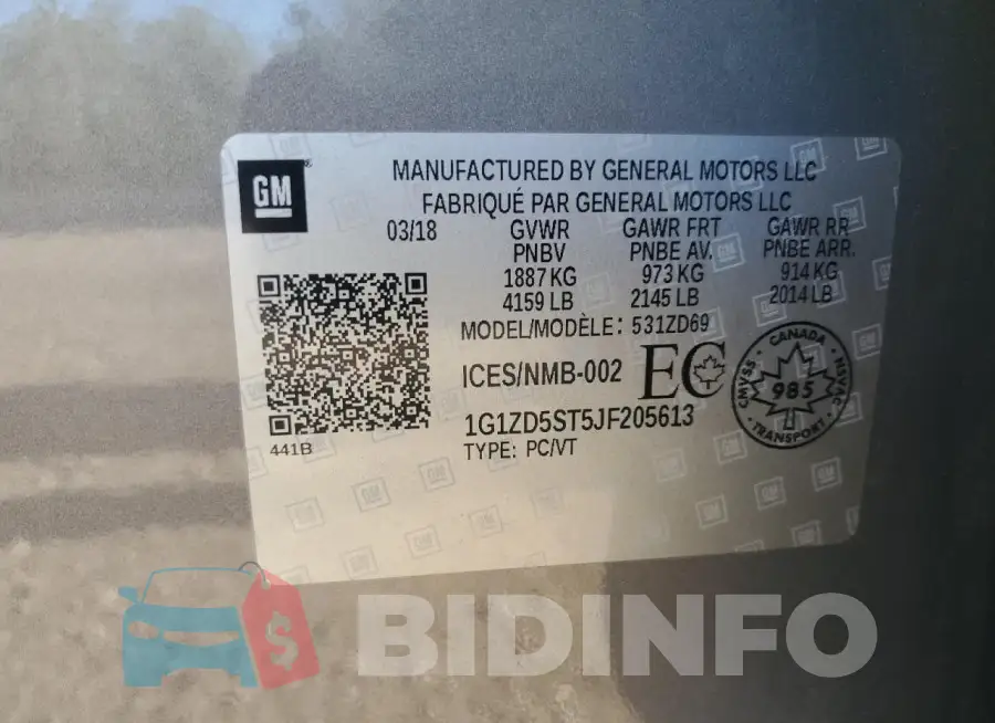 1G1ZD5ST5JF205613 Photo# 12