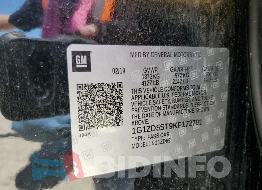 1G1ZD5ST9KF172701 Photo# 12