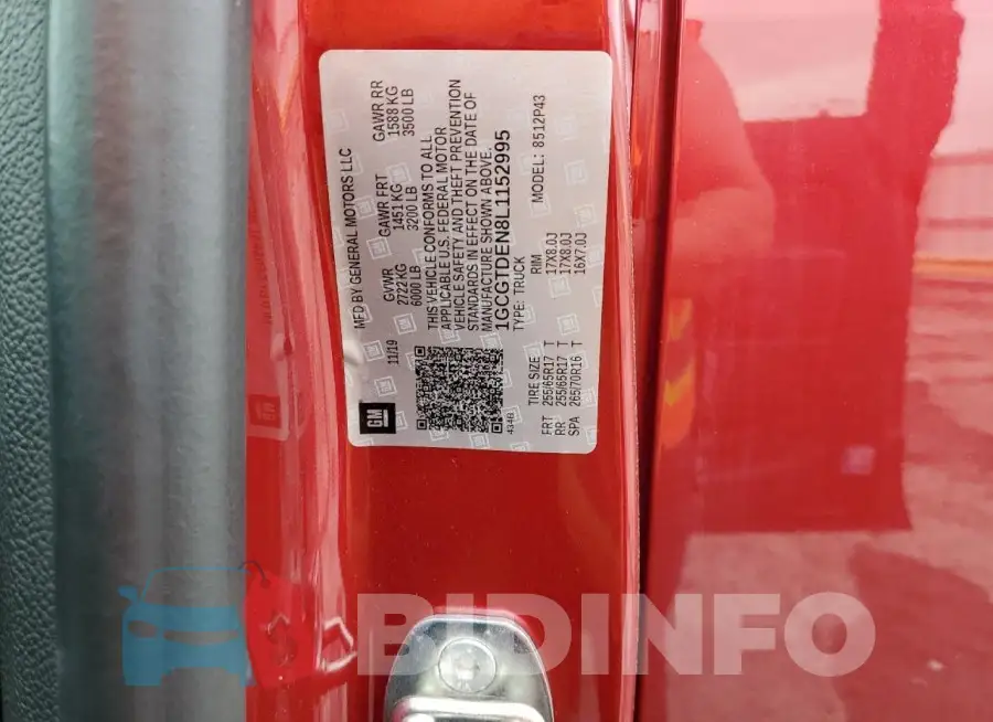 1GCGTDEN8L1152995 Photo# 12