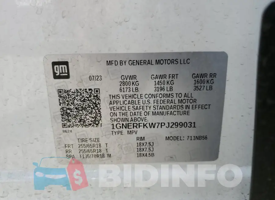 1GNERFKW7PJ299031 Photo# 13