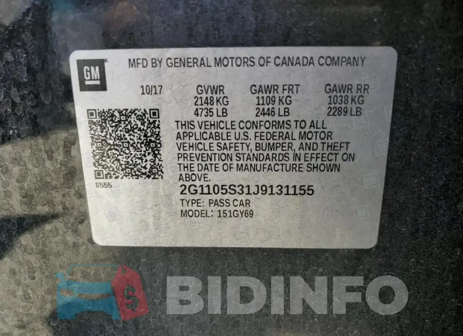 2G1105S31J9131155 Photo# 12